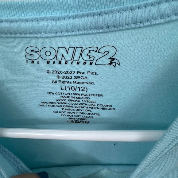 ✨ Sonic the Hedgehog 2 Graphic Tee – Size L (10/12) ✨ - Picture 3 of 3